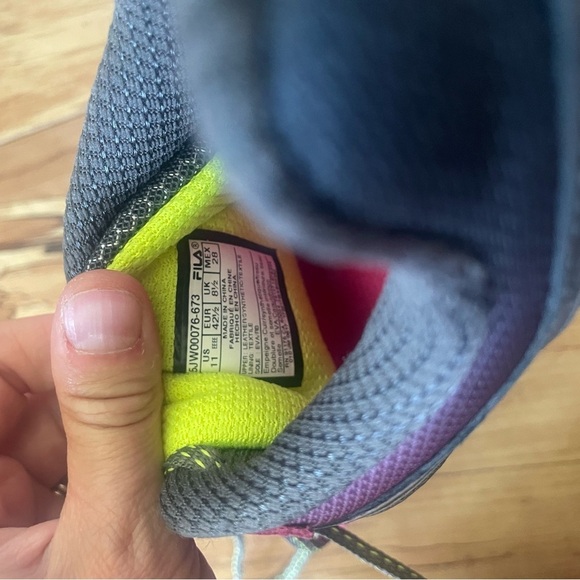 Fila memory TKO TT 4.0 ombré Pink Yellow Athletic Shoes trail running Womens 11 - Picture 5 of 13